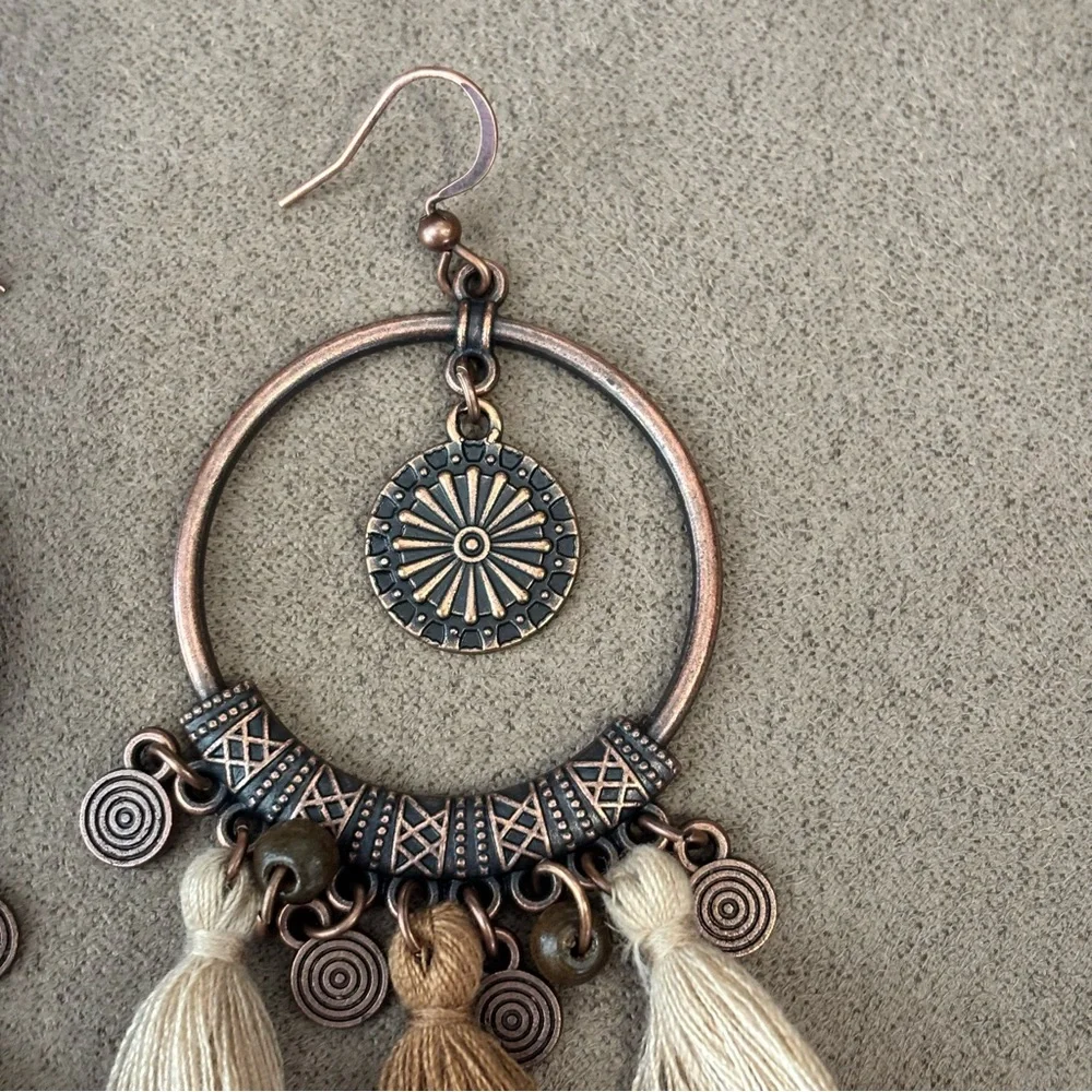 NEW Boho Round Tassel Drop Earrings